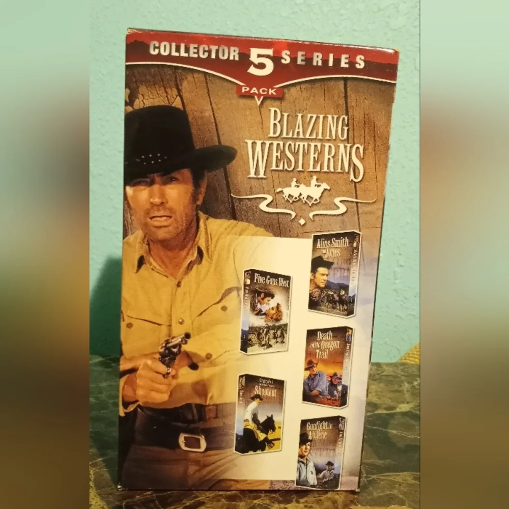 Blazing Westerns Collection 5 Series Pack VHS Tapes